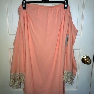 Pink off shoulder dress